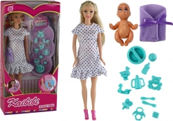 Těhotenská panenka s dítětem a doplňky