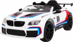 dětské elektrické autíčko BMW M6 GT3 s dálkovým ovládáním, MP3 a LED světly – bílé