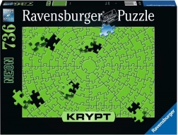 Puzzle RAVENSBURGER KRYPT neonově zelené, 736 dílků