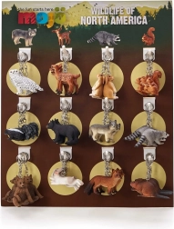 Mojo displej s 72 přívěsky na klíče – lesní zvířátka