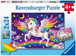 Puzzle Ravensburger – jednorožec a pegas 2×24 dílků