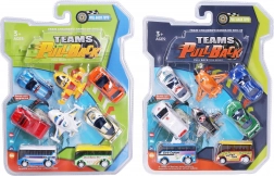 Sada osmi dopravních prostředků na zpětné natažení 7 cm