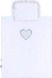 Oboustranný set do kočárku z Minky NEW BABY – bílý