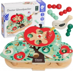 classic world magnetická dovednostní hra chyť červíka, 16 dílů