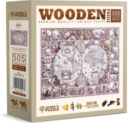 Dřevěné puzzle WOODEN CITY Mapa doby objevů 505 dílků