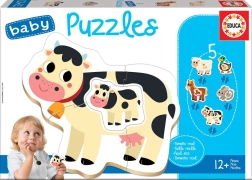 Baby puzzle zvířátka na farmě 5v1 (2–4 dílky) EDUCA