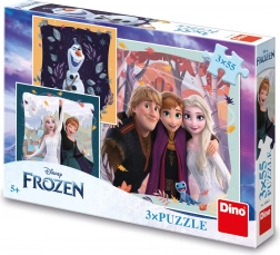 puzzle disney frozen radostný podzim 3x55 dílků
