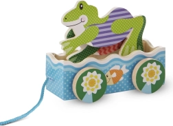 Dřevěná tahací hračka Žabí závody