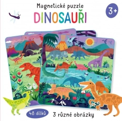 Magnetické puzzle Dinosauři 3x16 dílků