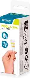 Testovací proužky BESTWAY 3v1 pro bazény a vířivky – pH, volný chlor, celková alkalita (50 ks)