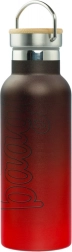 BAAGL Termoláhev s bambusovým víčkem Gradient červeno-černá