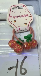 Gumičky do vlasů s motivem třešní, set 2 ks