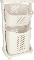 Dvoupatrový pojízdný organizér na prádlo a hračky