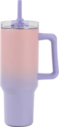 Velký termo hrnek se slámkou – pastelový