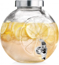 Skleněný nápojový dávkovač s kohoutkem 5,4 l