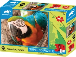 Papoušek 3D Puzzle 48 dílků
