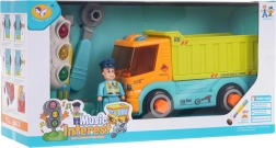 Šroubovací sklápěčka s doplňky a světelnou semaforovou hrou