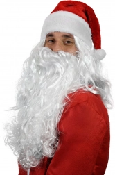 Mikulášská paruka s vousy pro dospělé