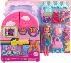 Barbie Chelsea šatník – panenka a 15 doplňků