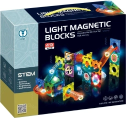 Magnetická svítící kuličková dráha 49 ks