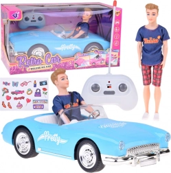 RC kabriolet retro s panenkou řidičem