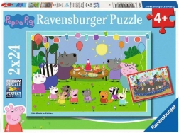 Ravensburger puzzle Prasátko Peppa na oslavě 2×24 dílků