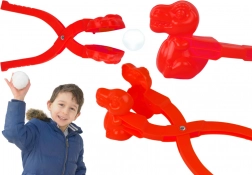 Výrobník sněhových koulí dinosaurus červený