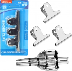 Sada kovových kancelářských klipů 75 mm 3 ks