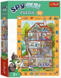 Puzzle s hledáním obrázků spy guy: v domě 24 dílků