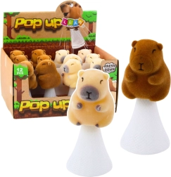 Skákající kapybara Pop Up béžová hnědá 10cm