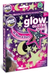 Svítící třpytivé hvězdičky GLOW GLITTER STARS