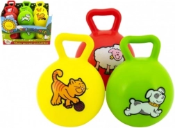 míček s úchytem a chrastítkem moje první zvířátka, 10 cm