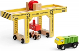 Dřevěný portálový jeřáb BIGJIGS Rail