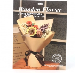 Dřevěná 3D Slunečnice