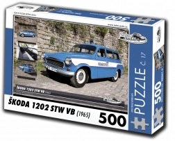 Retro-auta puzzle Škoda 1202 STW VB 500 dílků