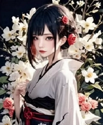 Diamantové malování Dívka v kimonu