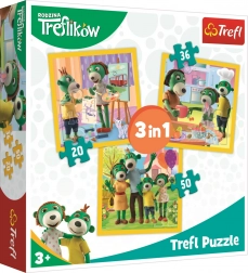 Puzzle Treflíci 3v1 – být spolu je fajn (20, 36, 50 dílků)