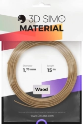 filament wood pro 3d tisk a 3d pera, hnědý 1,75 mm, 15 m