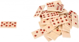 Dřevěné domino s beruškami