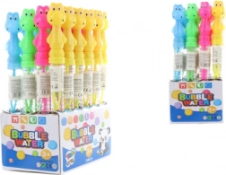 Bublifuk žába – plastová tuba s motivem dinosaura, 26 cm