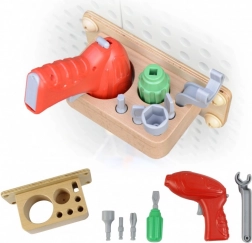 Masterkidz sada nářadí s vrtačkou a 8 prvky pro vědecko-kreativní tabuli STEM