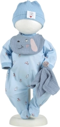 Oblečení pro panenku miminko Llorens New Born 40–42 cm s polštářkem - 4 ks