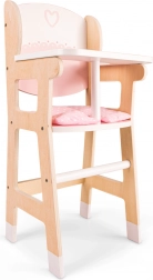 Dřevěná jídelní židlička pro panenky s polštářkem