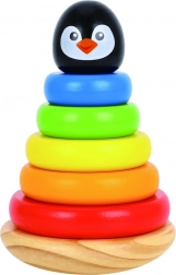 Dřevěná skládací věž tučňák