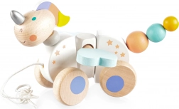 Dřevěná tahací hračka Jednorožec