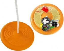 Kulatá zahradní talířová houpačka pro děti, oranžová