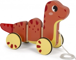 Malý dřevěný tahací dinosaurus
