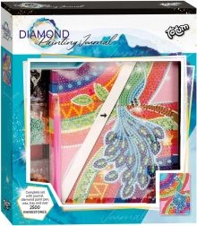 Diamantový deník páv TOTUM se zámkem