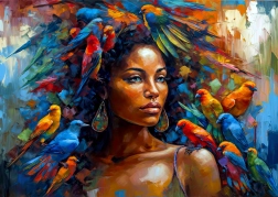 Enjoy puzzle Peříčková královna 1000 dílků