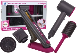 Dětská kadeřnická sada se sušičkou a žehličkou na vlasy